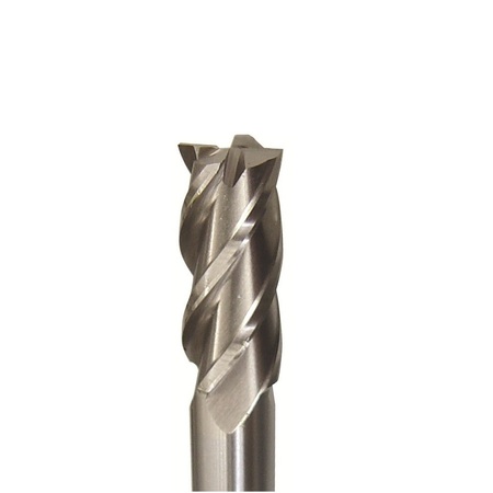 Drill America 7/16"x3/8" HSS 4 Flute Single End End Mill, Overall Length: 2-11/16" DWCF314